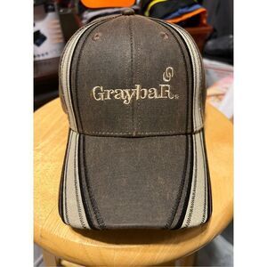 Gray Bar Curved Brim Hat